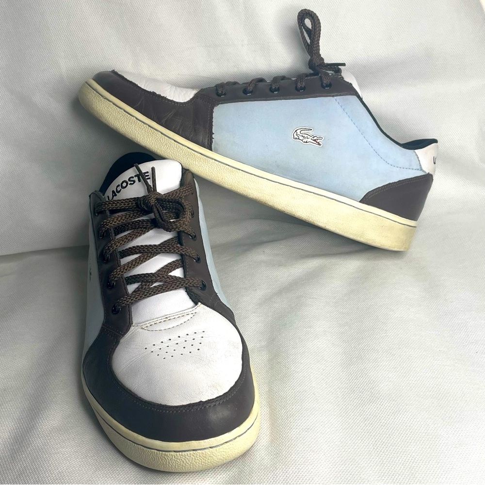 VTG Lacoste Sport T-Clip Style Leather Tennis Shoes Mens Size US 13 Sneakers